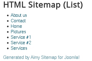 Aimy Sitemap credits paragraph