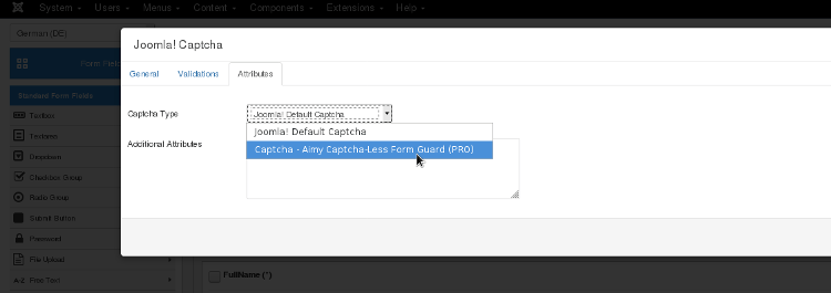 Captcha Settings