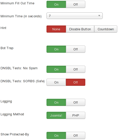 Captcha-Less Form Guard Configuration