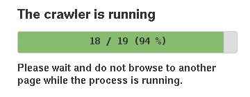 Progress bar for the sitemap crawler