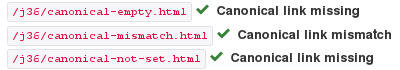 Canonical links are checked during a crawl