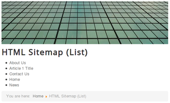 New HTML sitemap view: list New HTML sitemap view: list