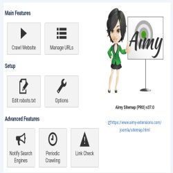 Aimy Sitemap&#039;s Dashboard